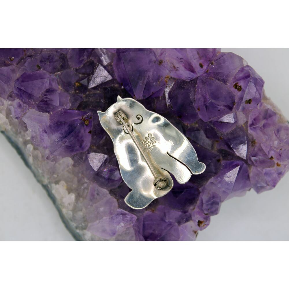 Far Fetched Sterling Silver Distinguished Cat Brooch View 2
